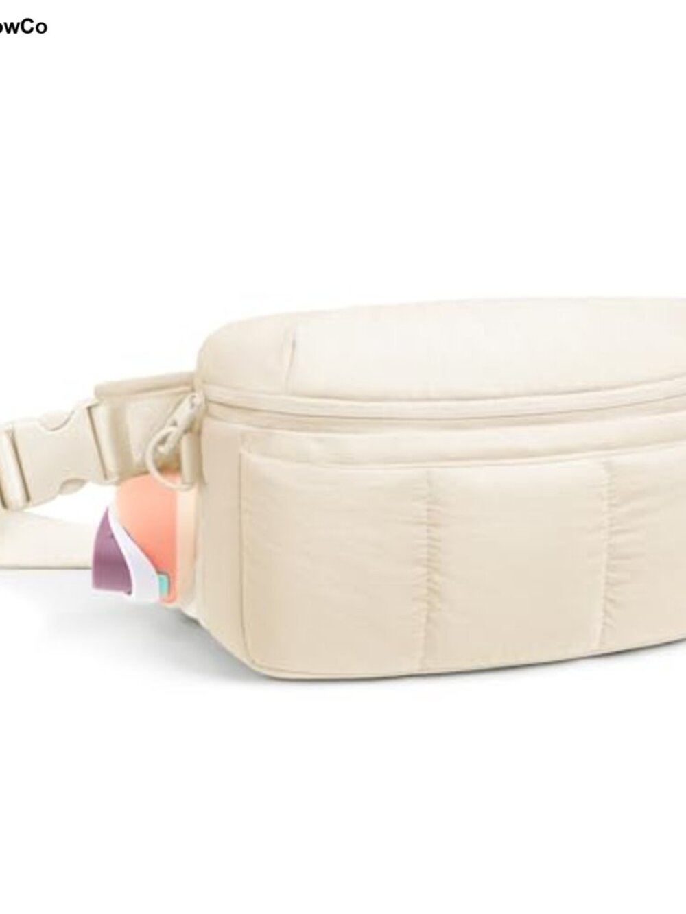3.5L Fluffy Crossbody Sling Waist Pack with Water Bottle Holder RFID Blocking